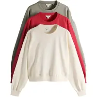 The Set Sweatshirt creme / cáqui / carmesim