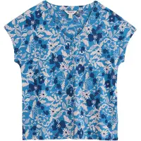 Seasalt Cornwall Blusa 'Studio Glass' ecru / marinho / azul céu