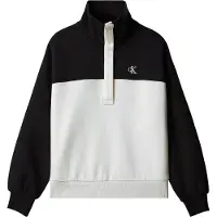 Calvin Klein Jeans Sweatshirt preto / branco