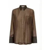 Co'Couture Camisa ' KawaCC ' castanho escuro