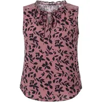Usha Blusa 'Casual' navy / vermelho claro