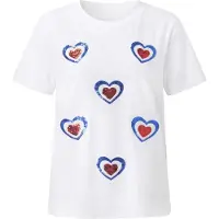 Usha Camisa mistura de cores / branco