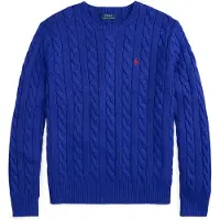 Ralph Lauren Pullover 'DRIVER' azul real / vermelho cereja