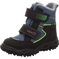 Superfit Bota de neve 'HUSKY' safira / verde néon / preto