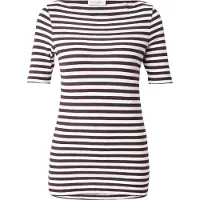 Marc O'Polo Camisa castanho escuro / branco