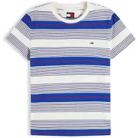 Tommy Hilfiger Camisa 'ESS' azul real / vermelho vivo / branco