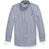Ralph Lauren Camisa clássica azul escuro / branco