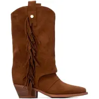 Xti para mulher. 14605602-CAMEL Botas 146056 marrom (37), 3 a 5cm, Nenhum, Casual