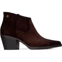 Xti para mulher. 14651703-MARRON Botins 146517 castanho (39), Marrom, 5 a 8cm, Zíper, Casual