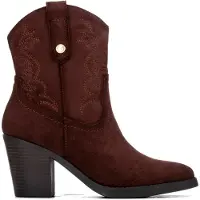 Xti para mulher. 14610503-MARRON Botins 146105 castanho (37), Marrom, 5 a 8cm, Zíper, Casual