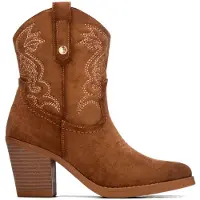 Xti para mulher. 14610501-CAMEL Botas 146105 marrom claro (39), Bege, 5 a 8cm, Zíper, Casual