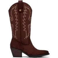 Xti para mulher. 14610203-MARRON Botas 146102 marrom (40), 5 a 8cm, Zíper, Casual