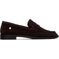 Carmela para mulher. 16438901-MARRON Mocassins de Pele 164389 castanho (39), Marrom, 1 a 3cm, Serraje, Nenhum, Casual, Clássico