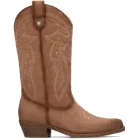 Refresh para mulher. 17629501-BEIGE Botas 176295 marrom claro (38), 3 a 5cm, Zíper, Casual