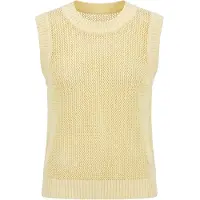 IZIA Colete de malha amarelo