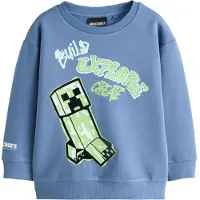 Next Sweatshirt 'Minecraft' opal / verde claro / preto / branco
