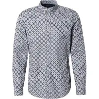 Scotch & Soda Camisa navy / azul pombo / branco