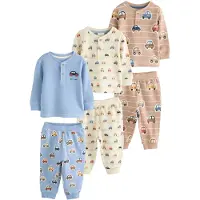 Next Pijama 'Transport' ecru / azul claro / azul escuro / cappuccino