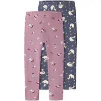 Name it Leggings 'NMFVIVIAN' navy / malva / vermelho rubi / branco