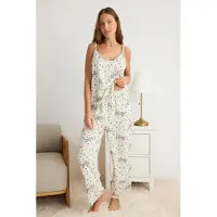 Trendyol Pijama camurça / marinho / azul claro / rosa escurecido
