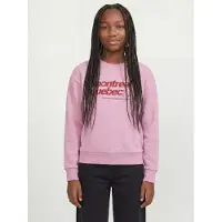 JJXX Sweatshirt 'JXMerle' cor-de-rosa / vermelho escuro