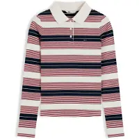 Tommy Hilfiger Camisa azul escuro / vermelho vivo / branco