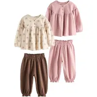 Next Pijama bege / castanho escuro / rosé