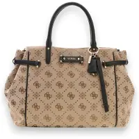 GUESS para mulher. HWJP2231060 Bolsa satchel Dorothy beige (OSFA), Bege, Casual, Poliéster