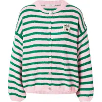 Hailys Casaco de malha 'Av44a' verde / cor-de-rosa