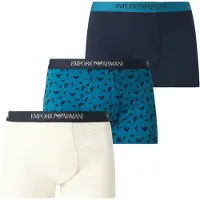 Emporio Armani Boxers navy / azul ciano / preto / branco natural