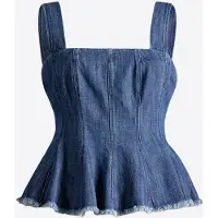 4TAILORS Top azul ganga