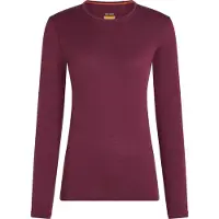 Icebreaker - Primeiras camadas mulher - W Merino 200 Oasis LS Crewe Dk Berry para Mulher - Tamanho M - Violeta
