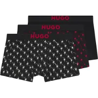 HUGO Boxers vermelho fogo / preto / branco