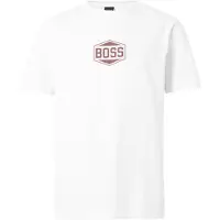 BOSS Camisa vermelho rubi / branco