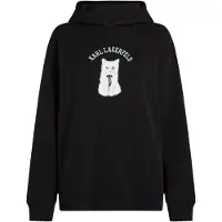 Karl Lagerfeld Sweatshirt 'Choupette-Skizzen' azul claro / preto / branco