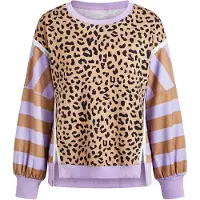 Usha Sweatshirt lilás / laranja / preto
