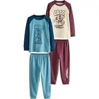 Next Pijama bege claro / azul céu / azul escuro / borgonha