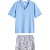 Next Calções de pijama azul claro / roxo claro / preto / offwhite