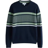 Next Pullover navy / verde pastel / branco