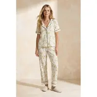 Trendyol Pijama amarelo / verde escuro / branco