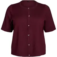 Zizzi Casaco de malha 'Carrie Heart' vermelho vinho
