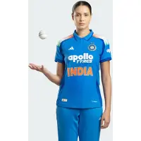 Adidas Camisola de futebol 'Indien Cricket Odi' azul / laranja / branco
