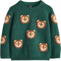 Next Pullover bege / castanho / esmeralda / branco