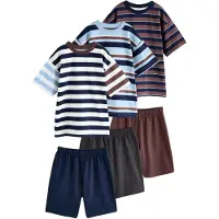 Next Pijama navy / castanho / antracite / branco