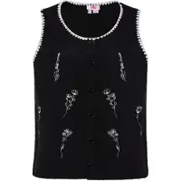 Mymo Colete de malha preto / branco