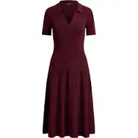 Ralph Lauren Vestido de malha vermelho escuro
