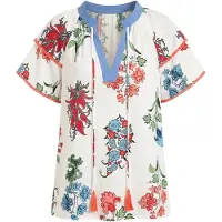 Usha Blusa mistura de cores