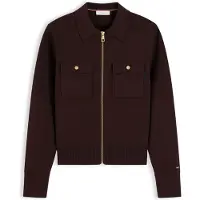 Tommy Hilfiger Casaco de malha castanho escuro