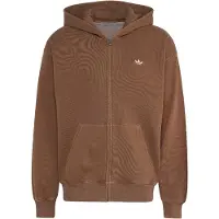 Adidas Originals Casaco em moletão 'Trefoil Essentials' castanho