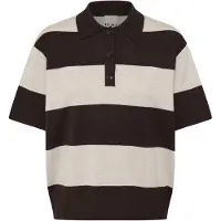 Ichi Pullover 'IHLuls' bege claro / castanho escuro